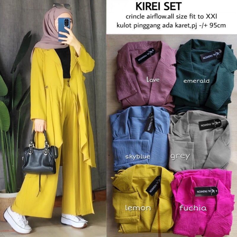 Fashion MUSLIM, baju wanita, baju stelan wanita, setelan, stelan, Baju stelan, fashion wanita, one set. Kirei Set