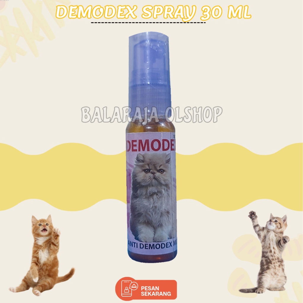 Obat Anti Demodex Kucing - Demodex Spray 30ml - Obati Kudis Luka Scabies Anti Kutu Tungau Bulu Rontok Botak Pitak Kulit Gatal Luka Kudisan Korengan Jamuran Borokan