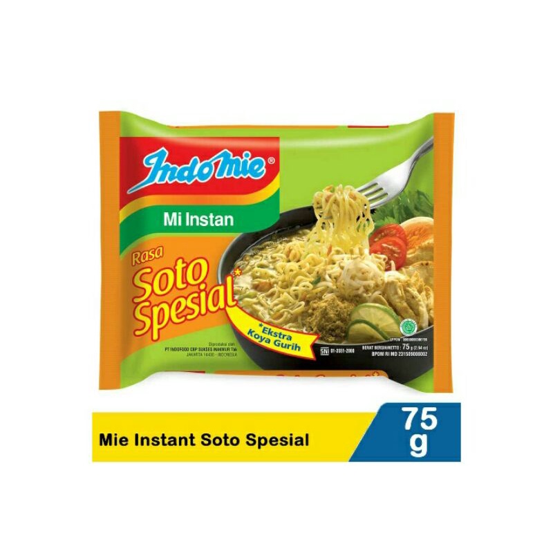 Indomie Mi Instan Soto Spesial 75G