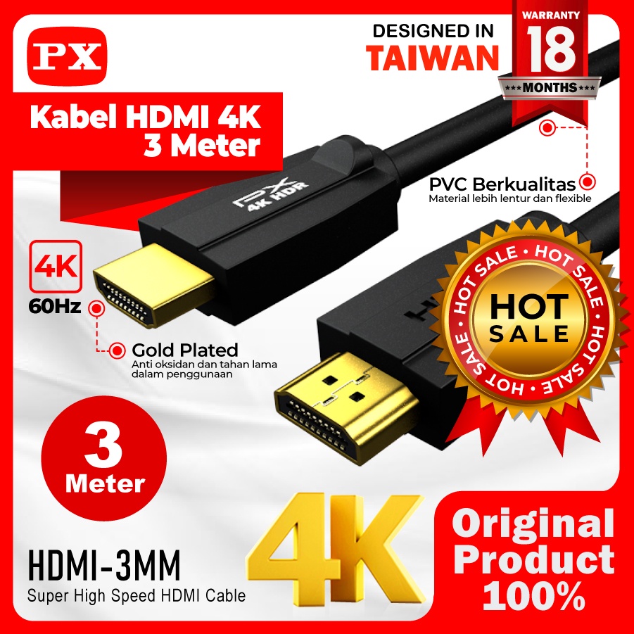 Kabel HDMI 4K Ultra HD ARC HDMI Cable Dolby Audio PX HDMI-3MM