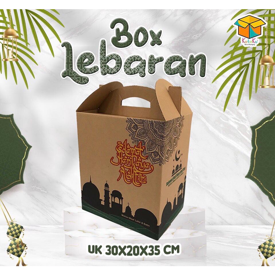 

Kardus/ Gable box eflute lebaran ukuran 30X20X20 dan 30X20X35