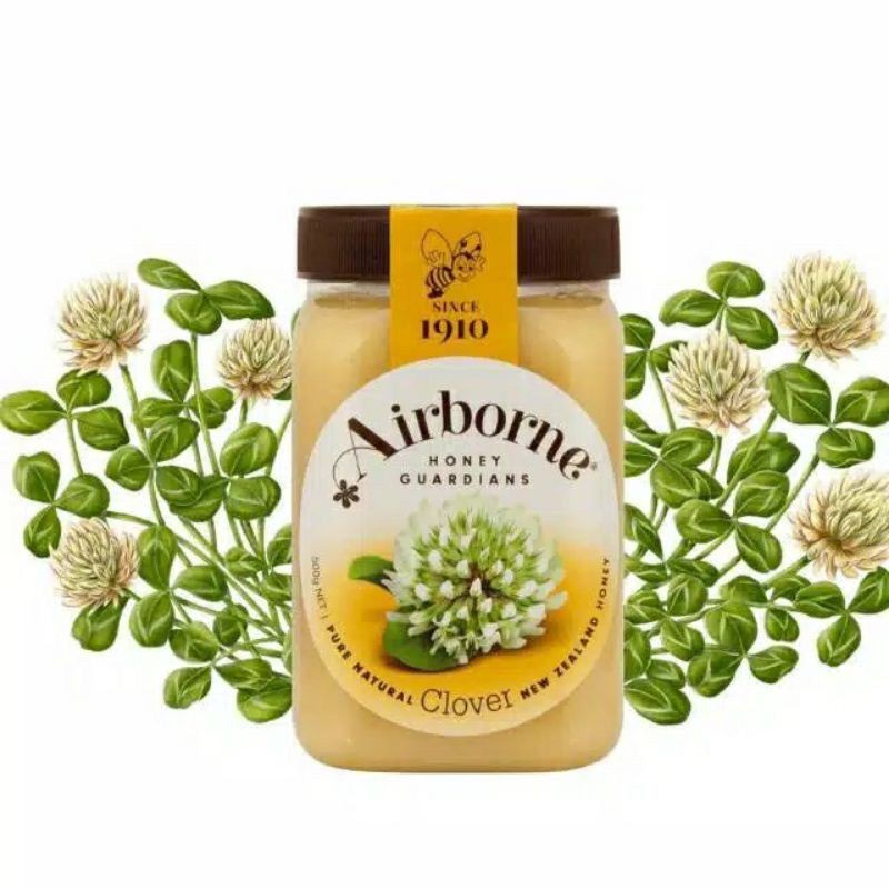 

Top Sembako Madu Airborne Clover Honey 500 gram New Zealand Import Kesehatan