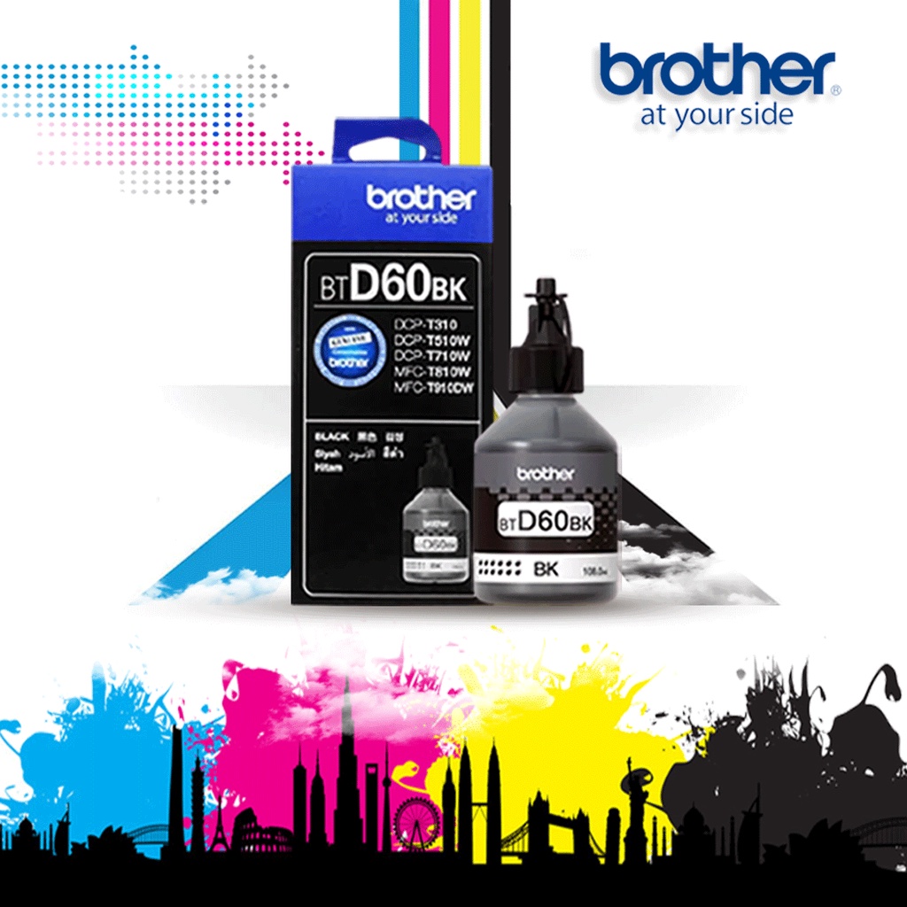 Tinta printer BROTHER D60BK BLACK DCP T710W DCP T300 DCP-T310 T800W T810DW T910DW