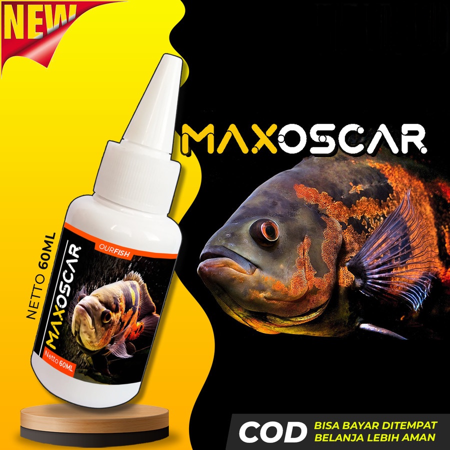 Obat Mutasi Ikan Oscar MAX OSCAR Vitamin Ikan Oscar Tiger Batik Albino