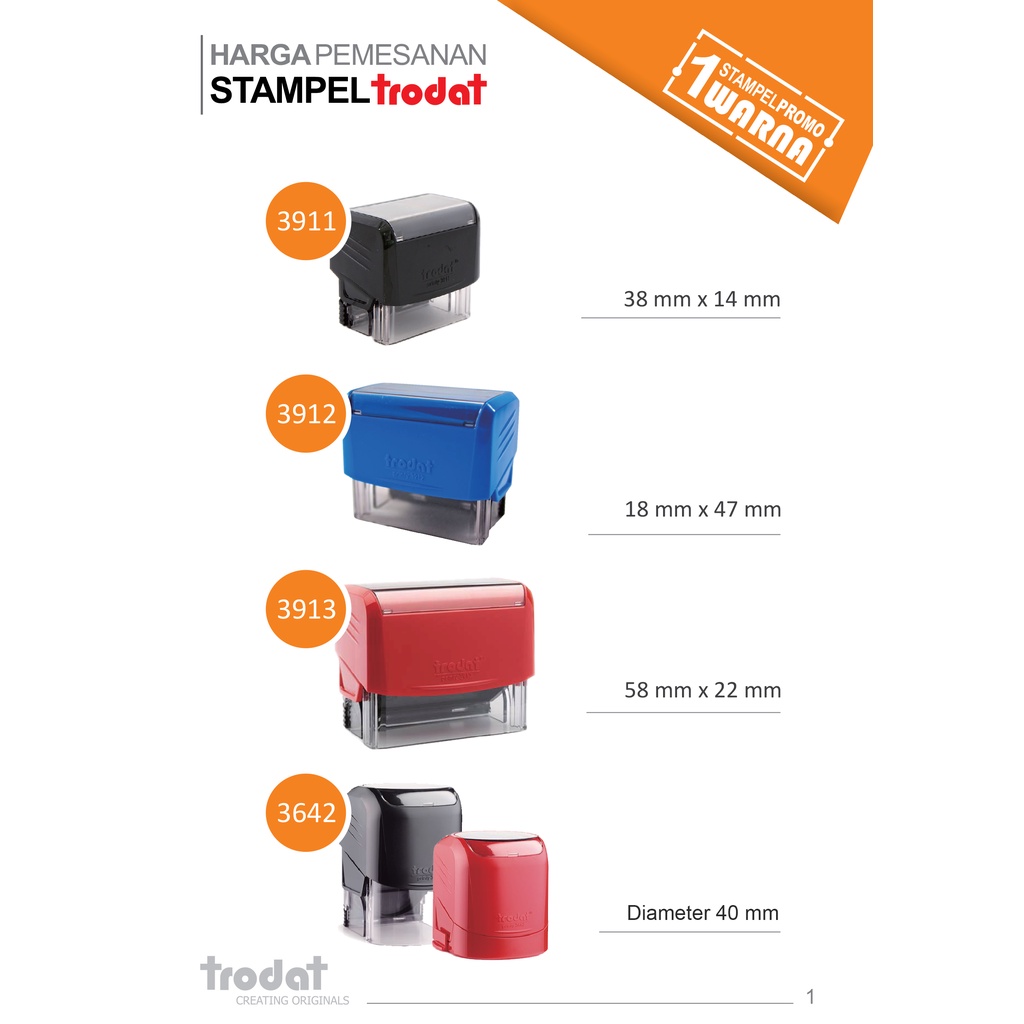 

STAMPEL CUSTOM TRODAT 1 WARNA