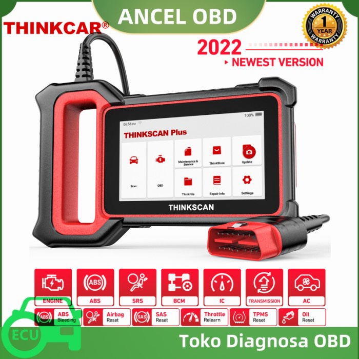 Terlaris Thinkcar Thinkscan Plus S7 7 Sistem 28 Pemeliharaa Fungsi Obd2 Scanner