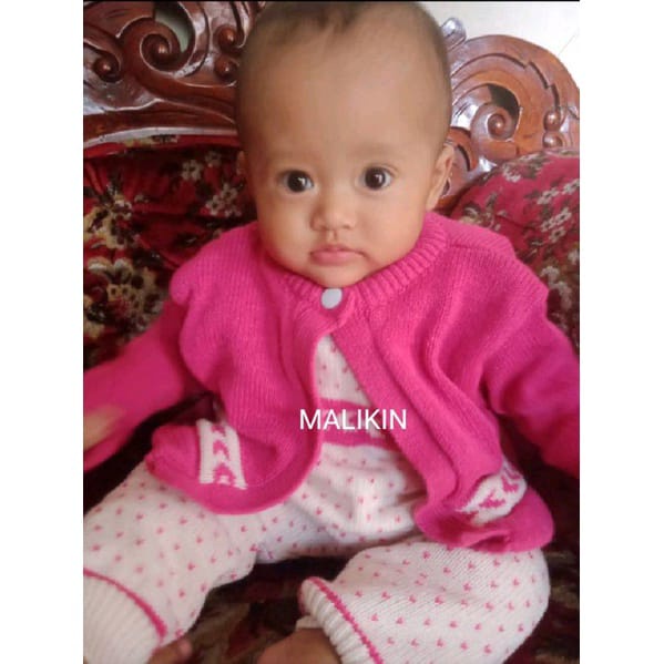 BAJU BAYI RAJUT PEREMPUAN DAN LAKI LAKI MALIKIN / JUMPER RAJUT BAYI UNISEX NEW BORN 1-12 BULAN / STELAN BAYI UNISEX