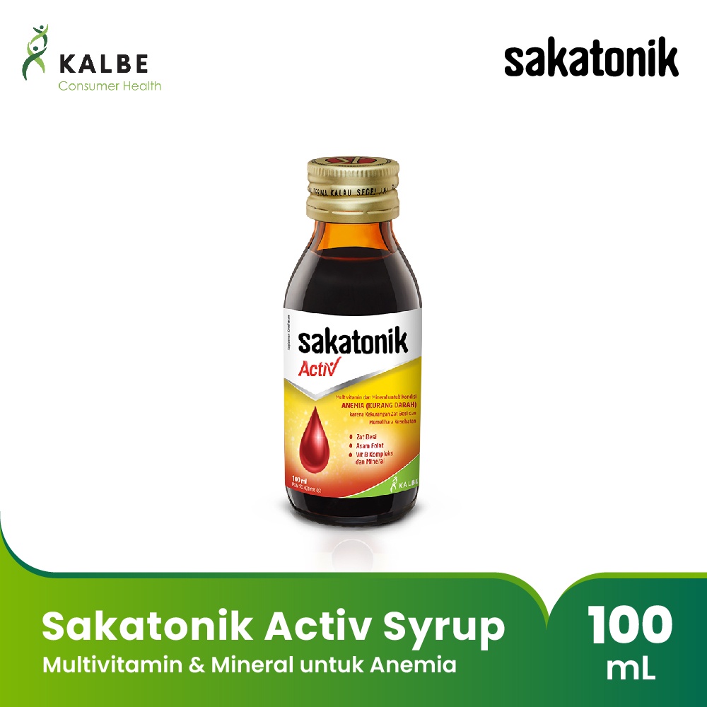 Sakatonik Activ Syrup - Multivitamin &amp; Mineral untuk Anemia