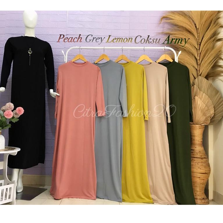 PALING DIMINATI GAMIS MANSET LENGAN PANJANG | GAMIS MANSET DALAMAN JERSEY PREMIUM