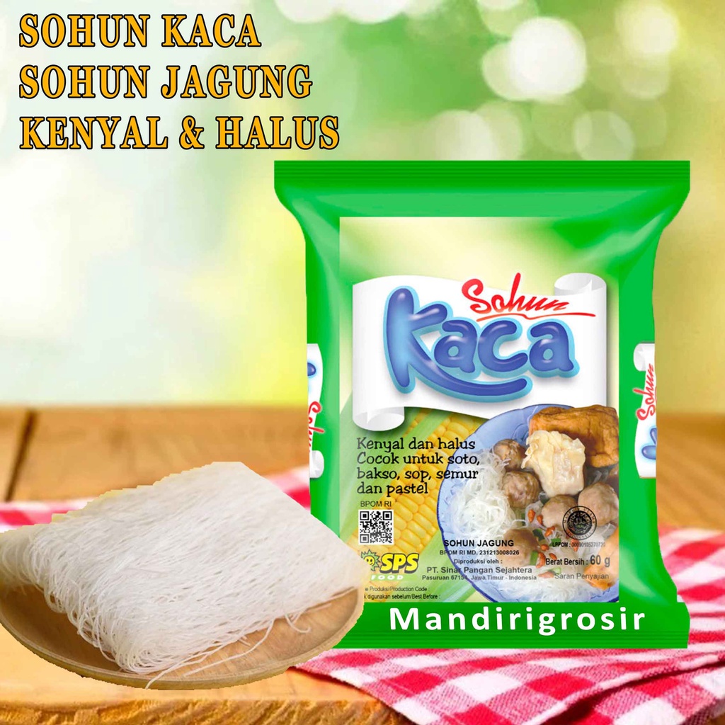 

Sohun Jagung* Sohun Kaca* Sohun Kenyal & Halus*50g