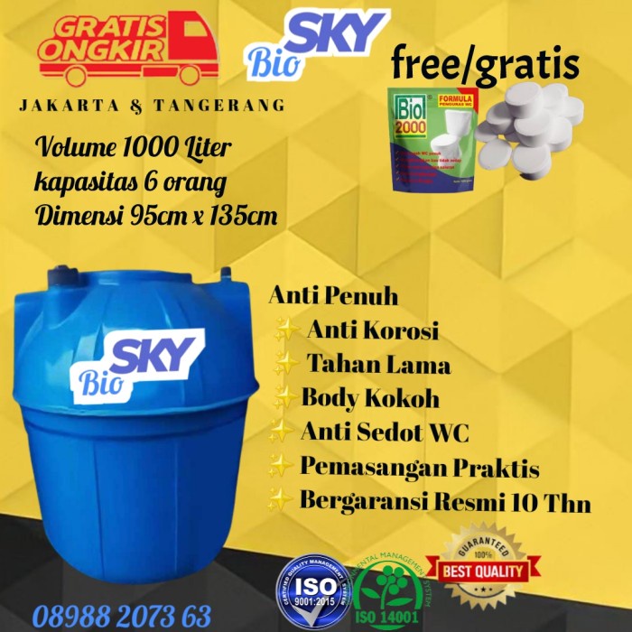 Terlaris Septic Tank Bio Biotech Biotank Biofil Biofilter Sepiteng 1000 L