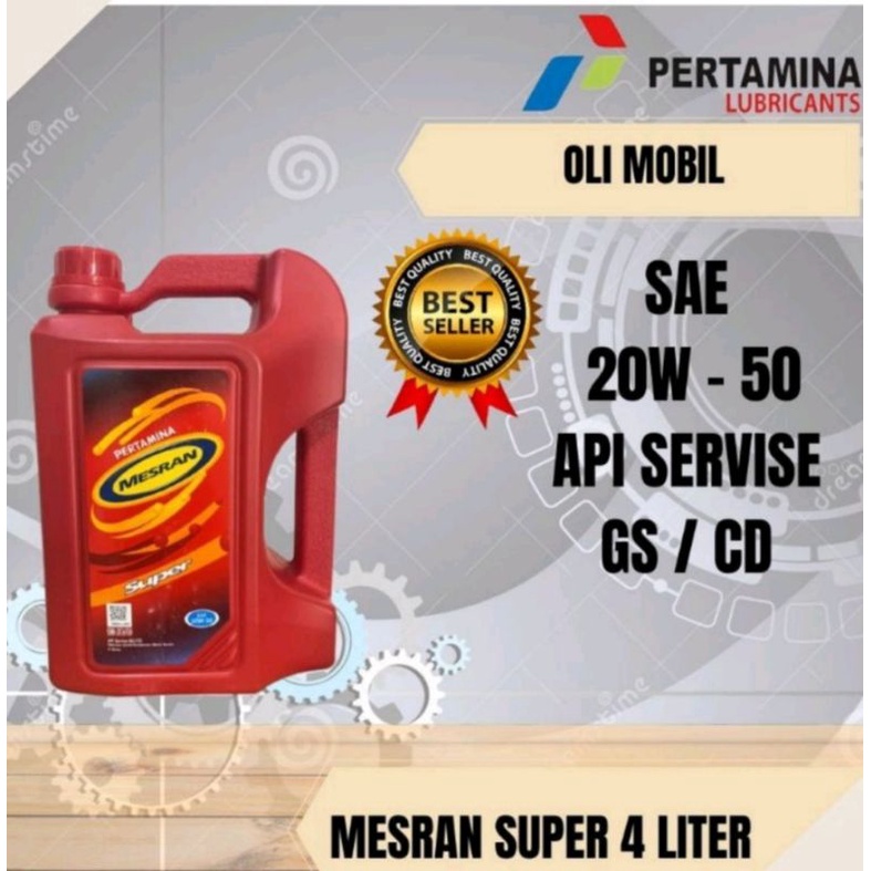 Oli pertamina Mesran Super 4liter Oli Mobil Mesran Super 4liter