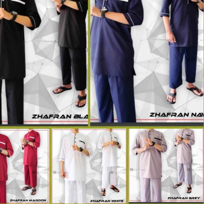 ♚ set Zhafir zhafran KOKO PANJANG JUMBO SETELAN BAJU MUSLIM PRIA Setelan baju Koko Pakistan kurta ♥
