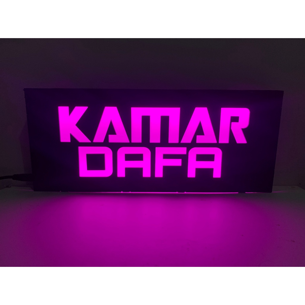 Neon box mini led/lampu kamar tidur/papan nama akrilik led/lampu dinding custom/lampu hias akrilik