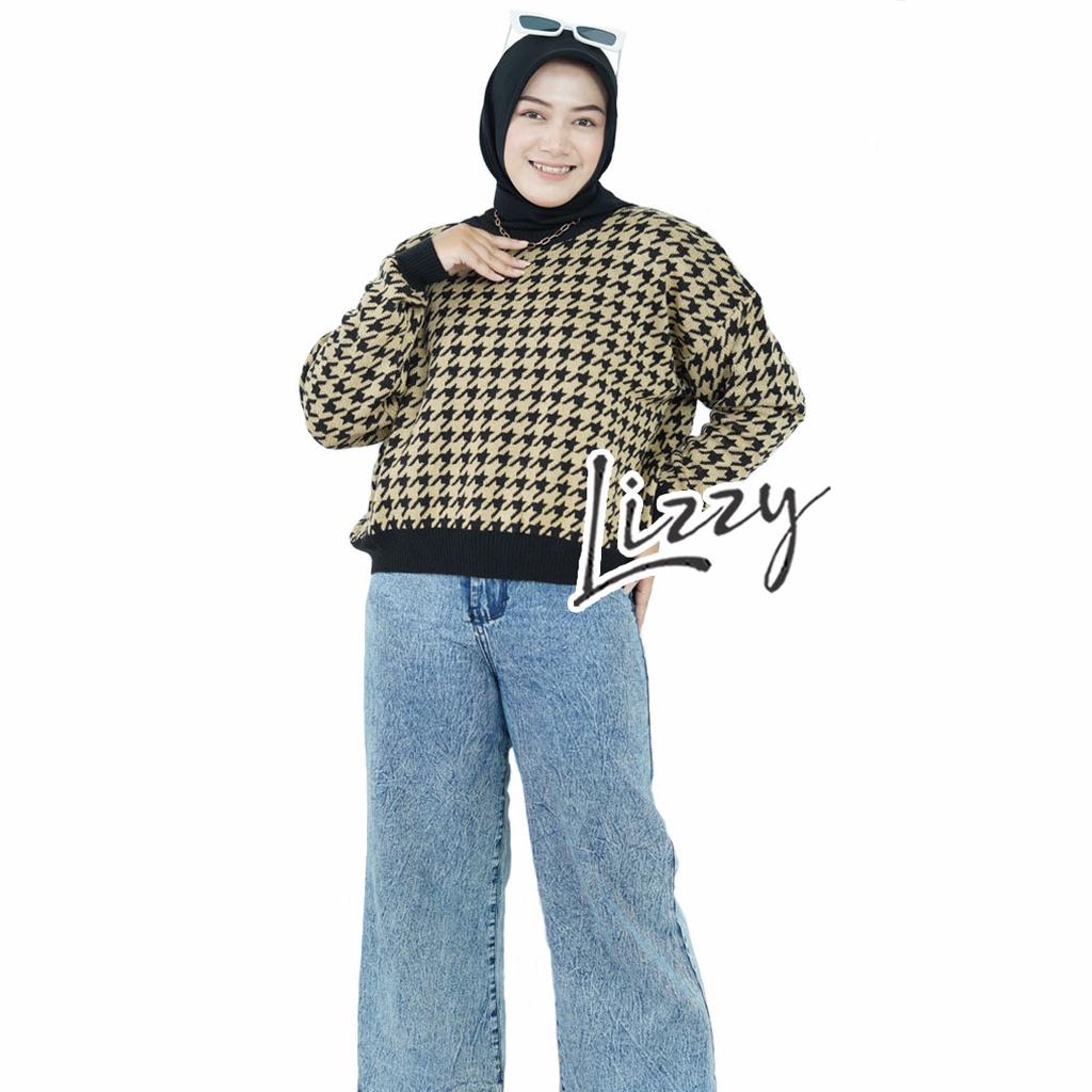 Lizzy - SWEATER HOUNDSTOOTH PREMIUM