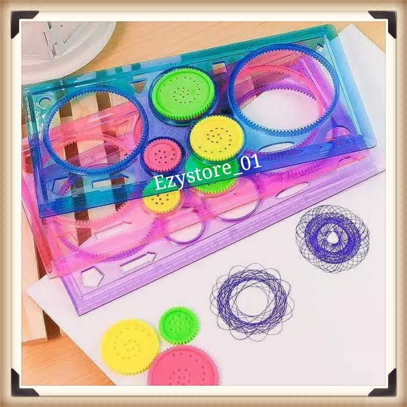 

Penggaris ROTARY set spirograph bentuk MS-1100