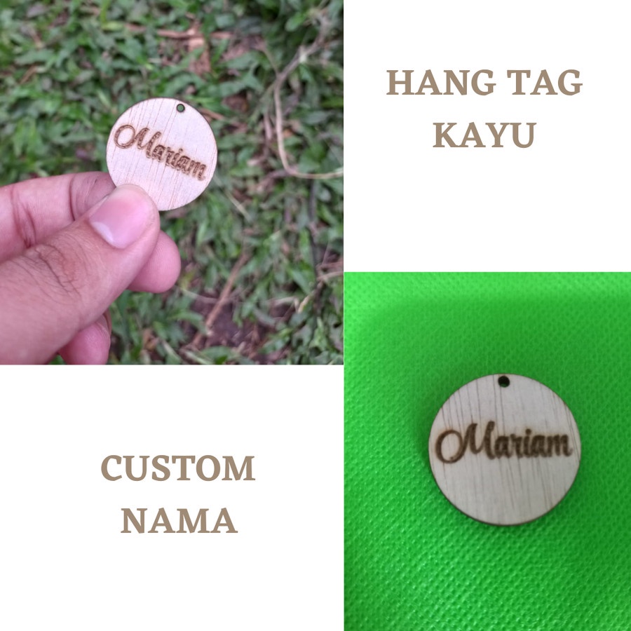 Custom NAMA Hang Tag | Label Hampers | Dekorasi | Gantungan Kunci