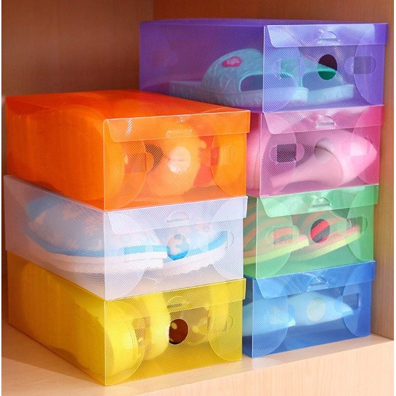 FYGALERY HL0042 Kotak Sepatu Lipat Transparan Serbaguna Shoes Box Organizer Multifungsi