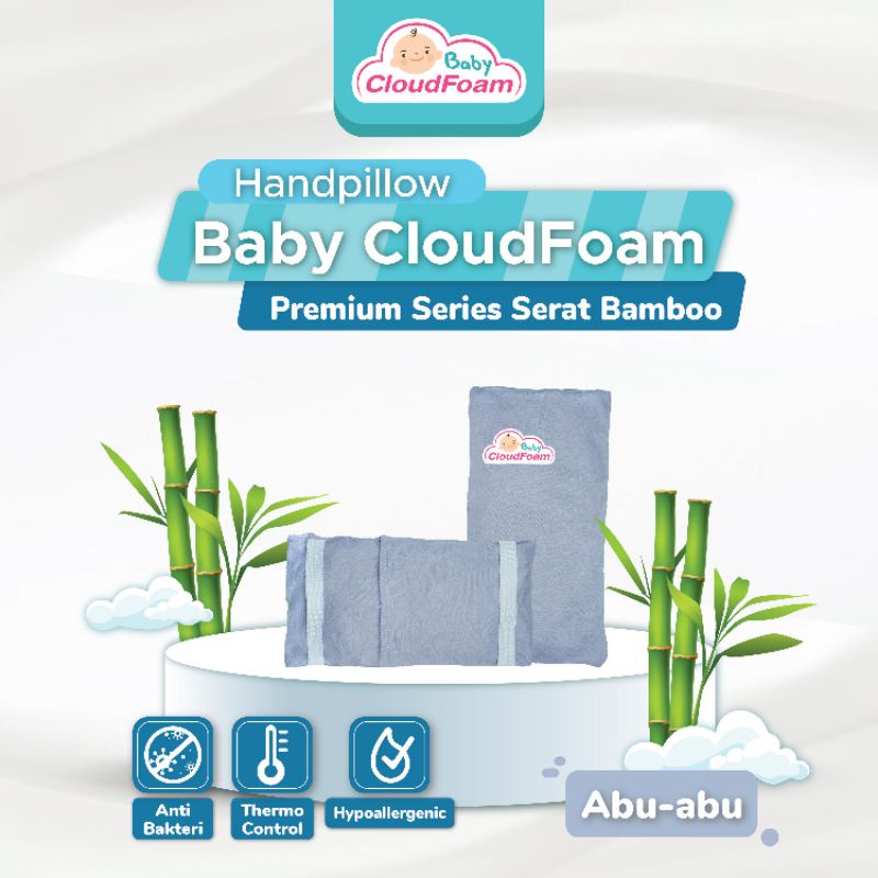 Baby Cloudfoam Handpillow Bantal Anti Peyang Bayi Sarung Cotton Bamboo