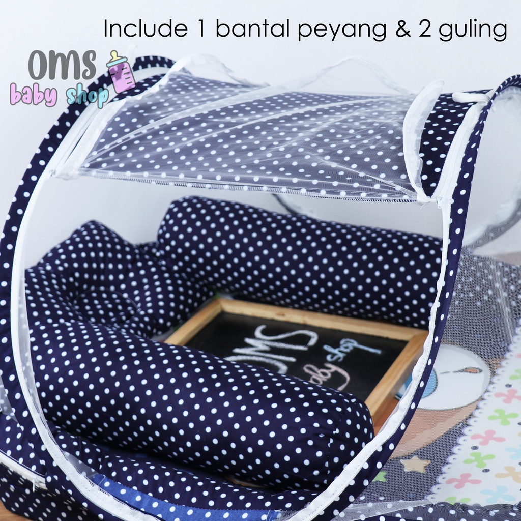 FREE TAS MIKA! Kasur Bayi Kelambu Karakter Custom By OMS Babyshop / Kasur Bayi Build In Kelambu Motif Karakter Lucu