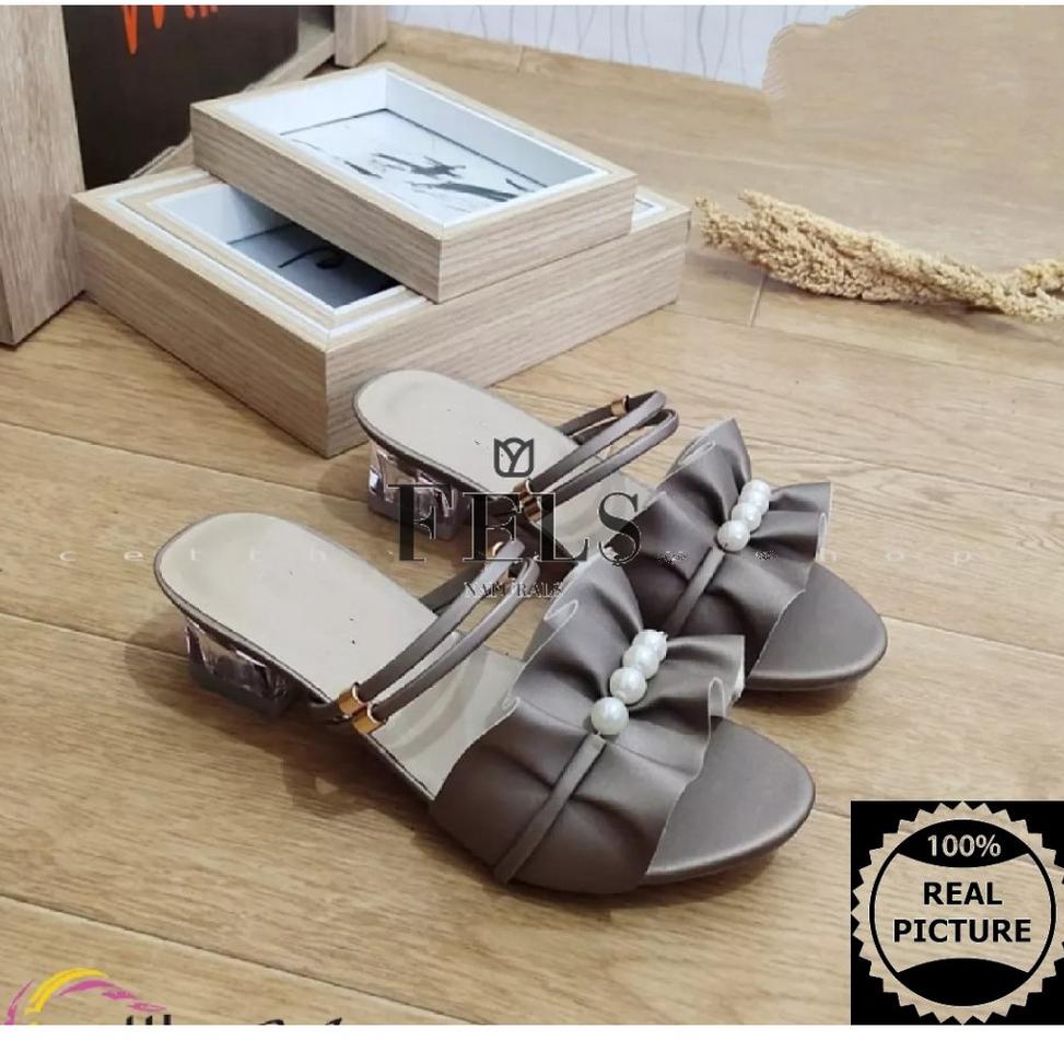 MURAH BANGET sendal hak kaca anak mawar