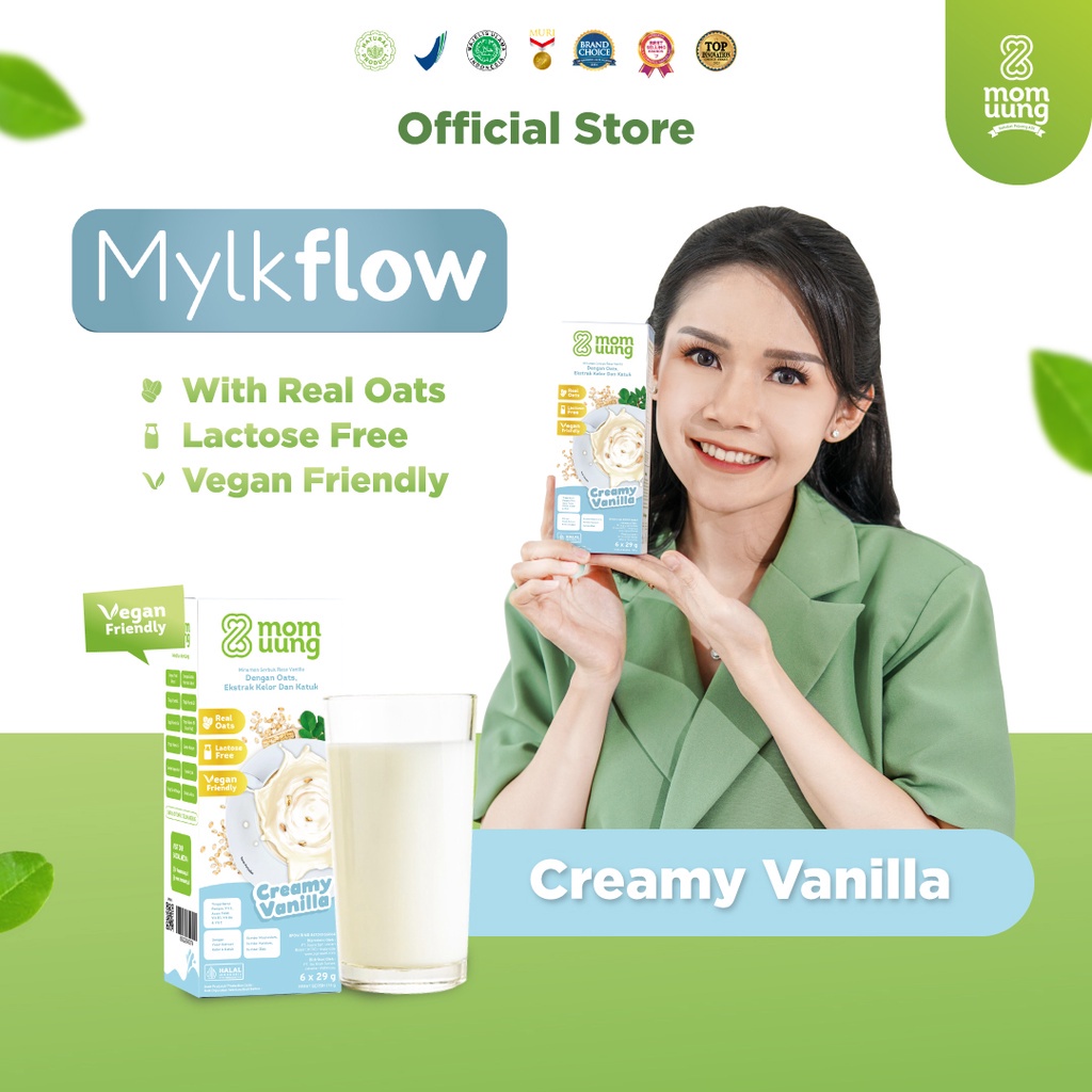 MOMUUNG Mom Uung Cookie Mylkflow Cookies Cemilan Ibu Hamil Busui Pelancar ASI cemilan asi Booster Penambah Asi Snack Ibu  [ Classic Choco ] [ Matcha ] / Susu ASI BOOSTER Mylkflow Singapore Chocolate / Creamy Vanilla / Susu Pelancar Asi / Vegan