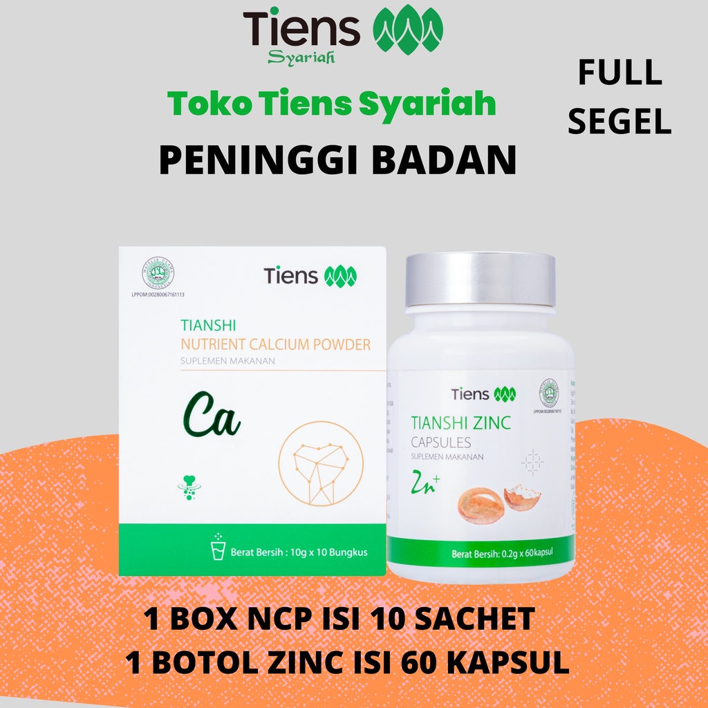Murah Ori Paket Peninggi Badan Tiens Kalsium Nhcp Zinc Tianshi Penambah Tinggi Growup Kalsium Zinc