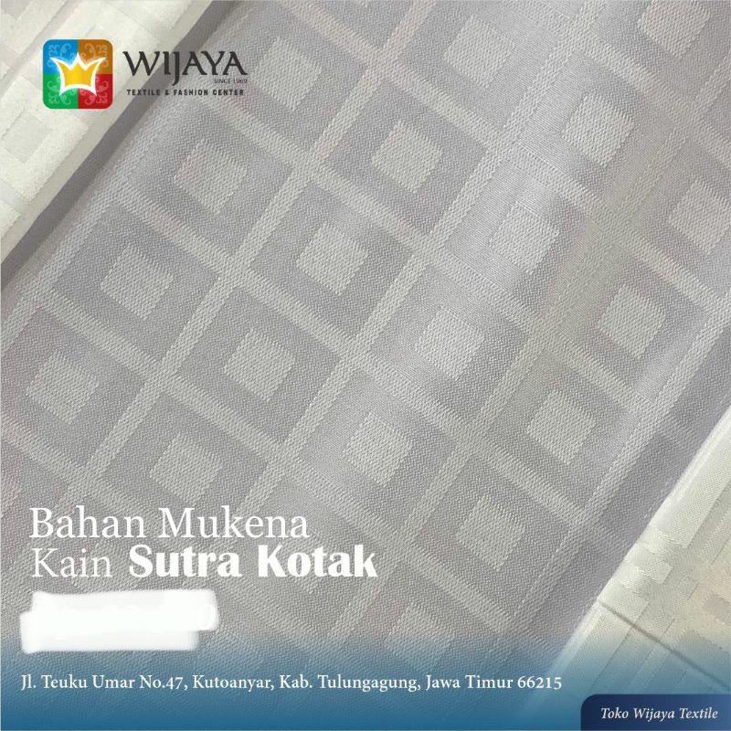 Bahan Mukena Kain Sutra Kotak kecil per 0.5 meter