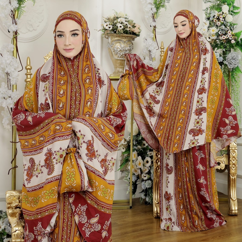 Mukena Wanita Dewasa Bahan Katun Rayon Kekinian Mukena Tralala + Tas HOPYLOVY
