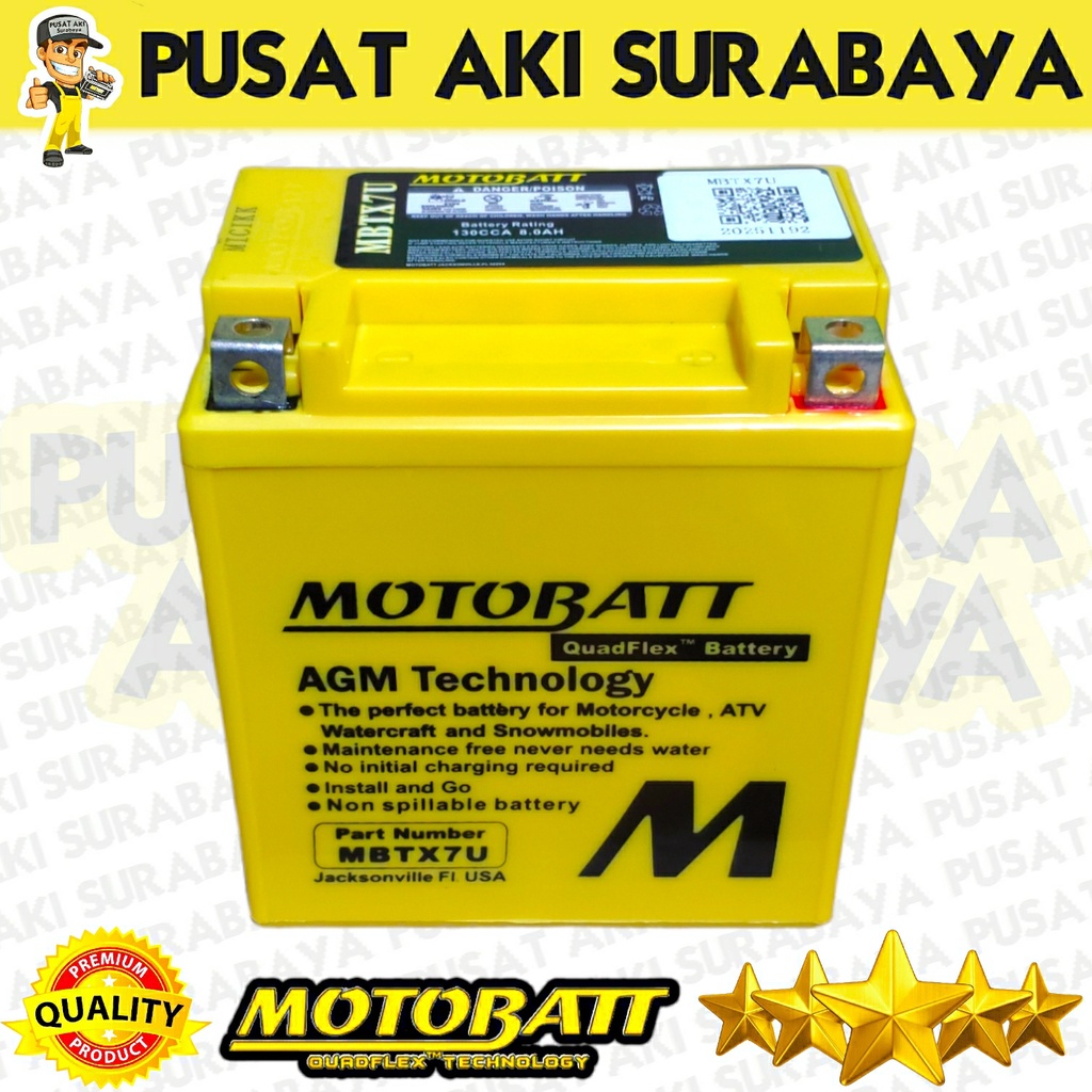 PRODUK BERKUALITAS MOTOBATT MBTX7U YAMAHA R25 XMAX 250 MT25 VESPA SPRINT PRIMAVERA LIBERTY GTZ8V YTX7L