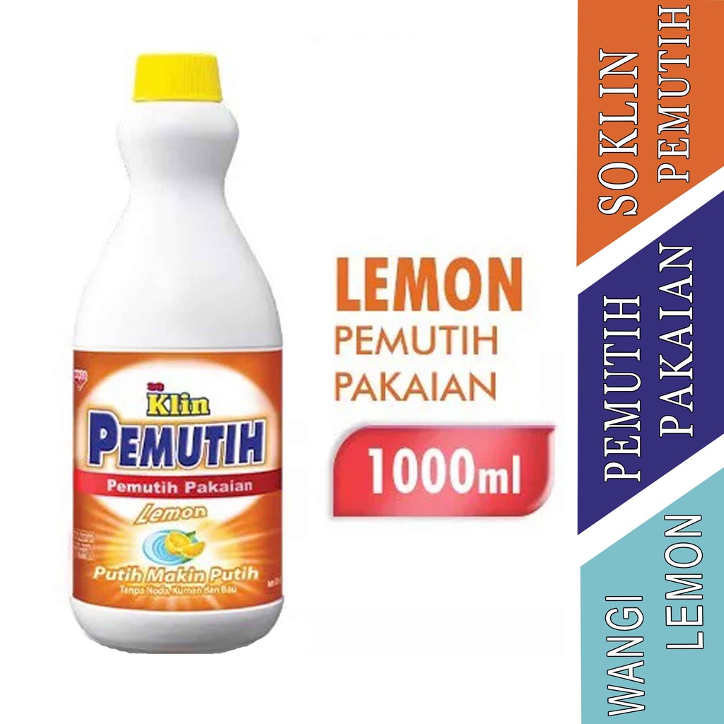 Lemon- So klin- Pemutih pakaian- 1000ml