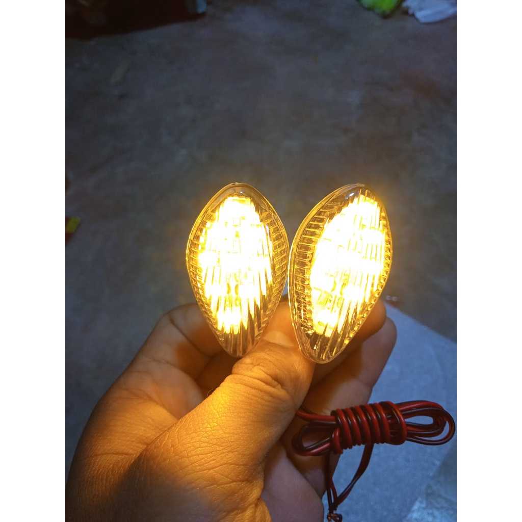 LAMPU SEN SEIN LED TEMPEL MINI OVAL UNIVERSAL SEMUA MOTOR