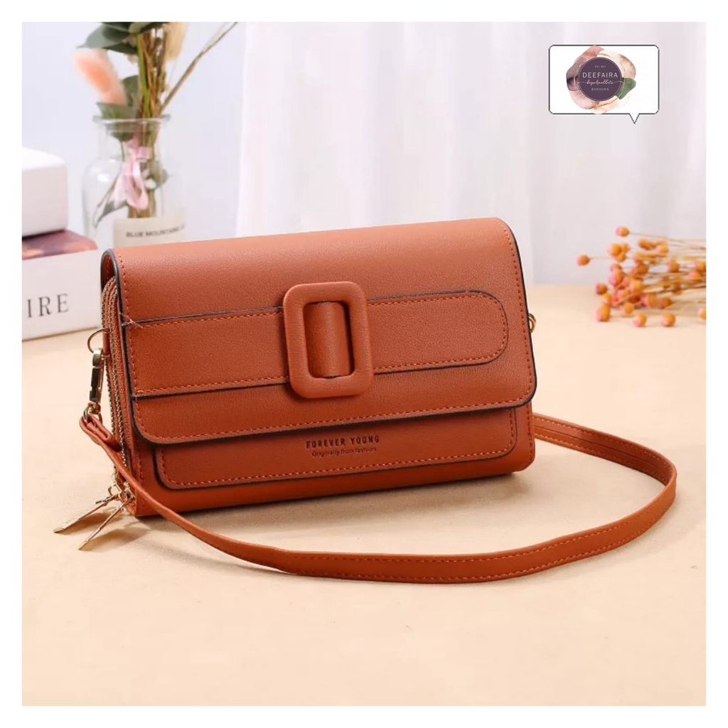 Tas Selempang Shoulderbag Wanita Model Ring Kotak Bahan Kulit Sintetis