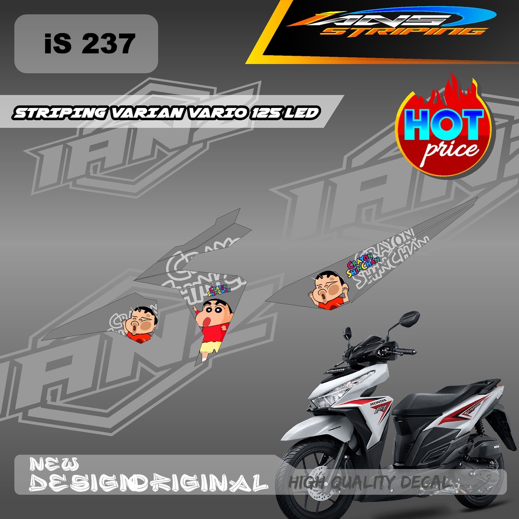 STIKER DECAL HONDA VARIO CUSTOM VERSI SINCHAN VARIAN WARNA / DECAL HONDA VARIO 125 LED KARAKTER / STIKER KERETA VARIO 125 SINCHAN IS237