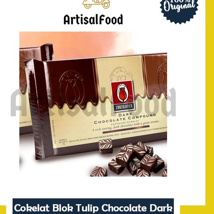 

➸ Tulip Dark White Milk dcc Compound Chocolate Coklat Cokelat Batang 1kg ASLI 1 kg ✯