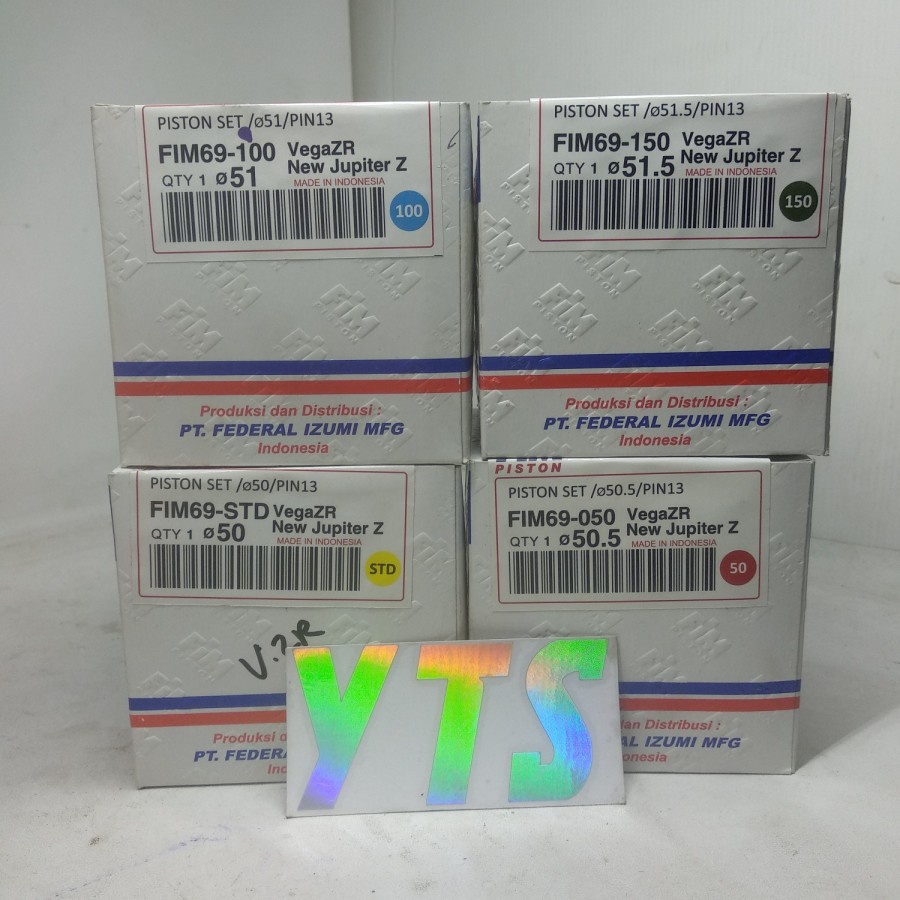 PISTON KIT FIM 69 PIN 13 VEGA ZR NEW JUPZ (50/50,5/51/51,5)