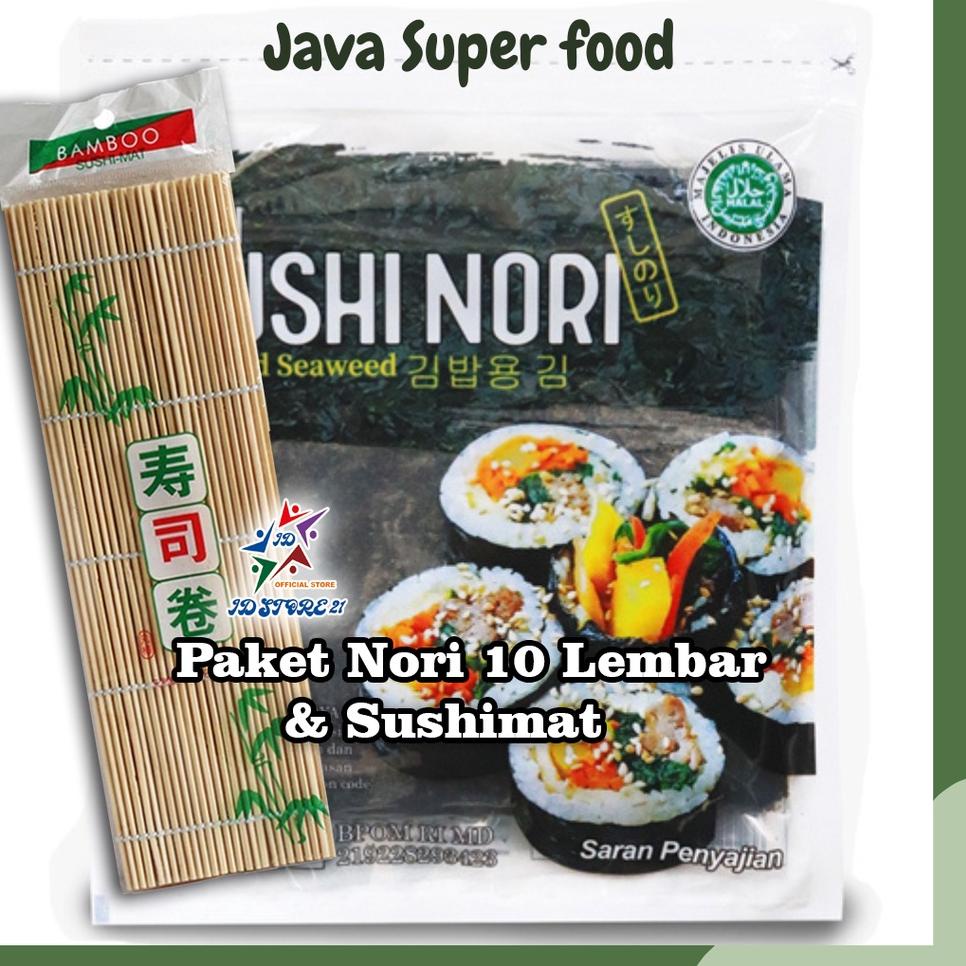 

Harga Bagus Paket sushi nori 10 JAVA + bambu penggulung halal MUI murah bento kimbap seaweed rumput laut