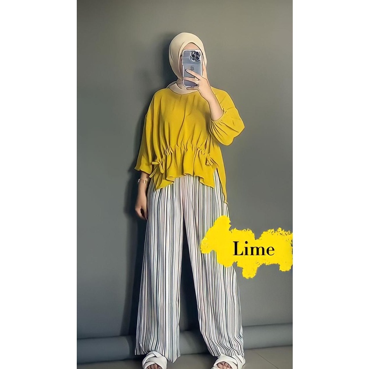 Atasan Wanita Airflow / Blouse Jennie Serut Depan Crinkle Airflow Premium / Blouse Crinkle Viral