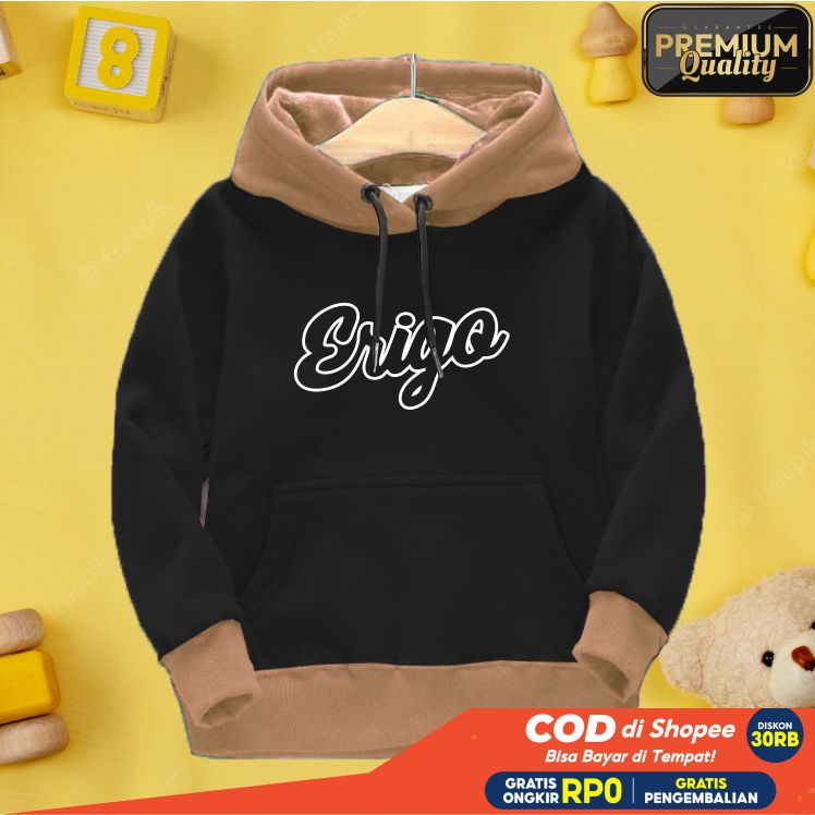 BEST SELLER STAY ERIGO Jaket Distro Sweater Hoodie anak Laki-laki perempuan LOGO FLEECE TEBAL