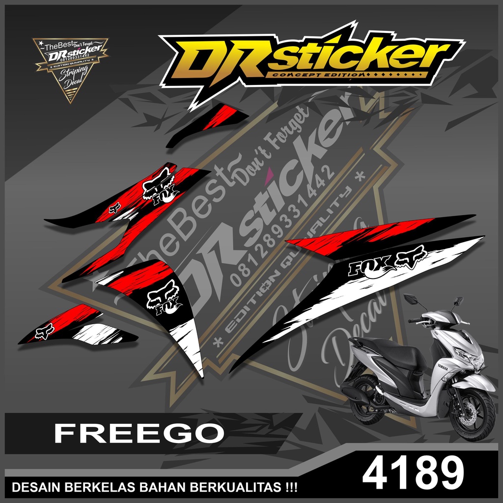 4189 Sticker Striping Freego Semifull - Sticker Motor Freego Desain Racing
