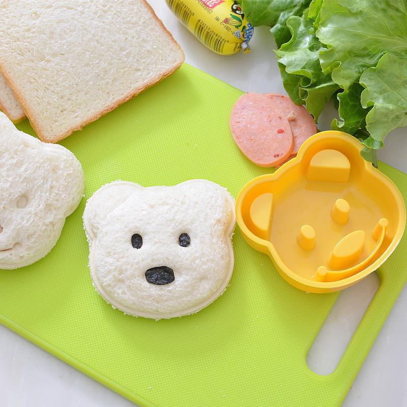 Mi.more Cetakan Pemotong Roti Sandwich Untuk Alat Dapur DIY Model Bear Kartun Beruang Pink Kucing