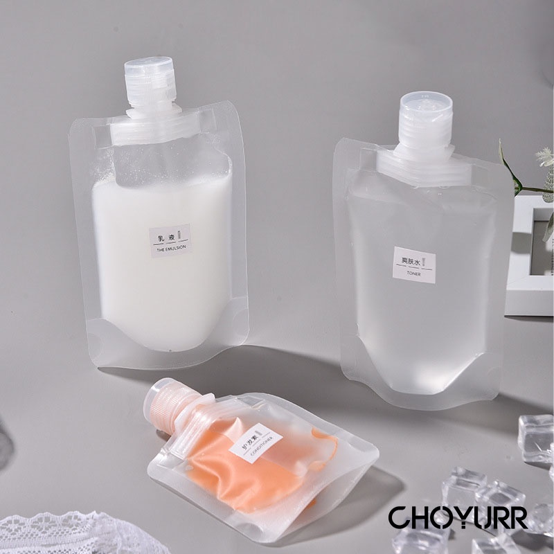 【COD】Lotion Travel Pouch / Plastik Traveling Pouch / Kosmetik Skincare Storage Organizer / Lotion Tas travel / Botol Refill Tempat Sabun Cair Botol / Botol Sabun Serbaguna-CH