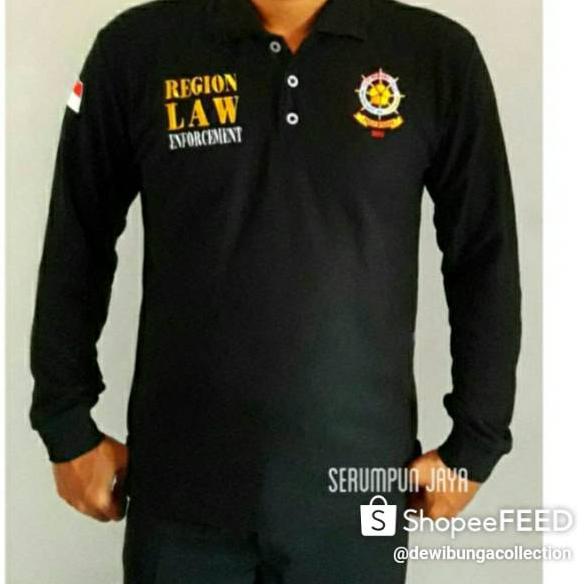 ◌ KAOS SATPOL PP LENGAN PANJANG - KAOS KERAH SATPOL PP LENGAN PANJANG - POLO SATPOL PP HITAM ✺