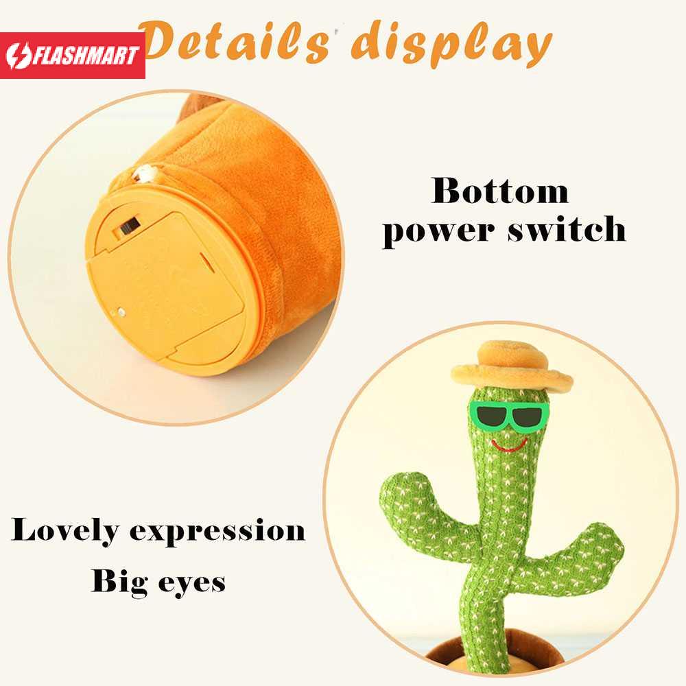 Flashmart Mainan Anak Dancing Cactus Plush Children Toy - N436