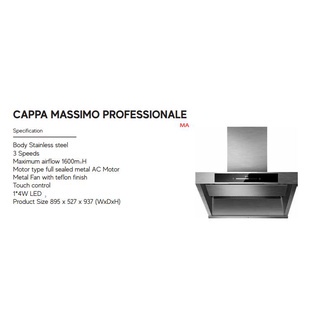 DIAMANTE CAPPA MASSIMO PROFESSIONALE CHIMNEY HOOD 3 SPEEDS