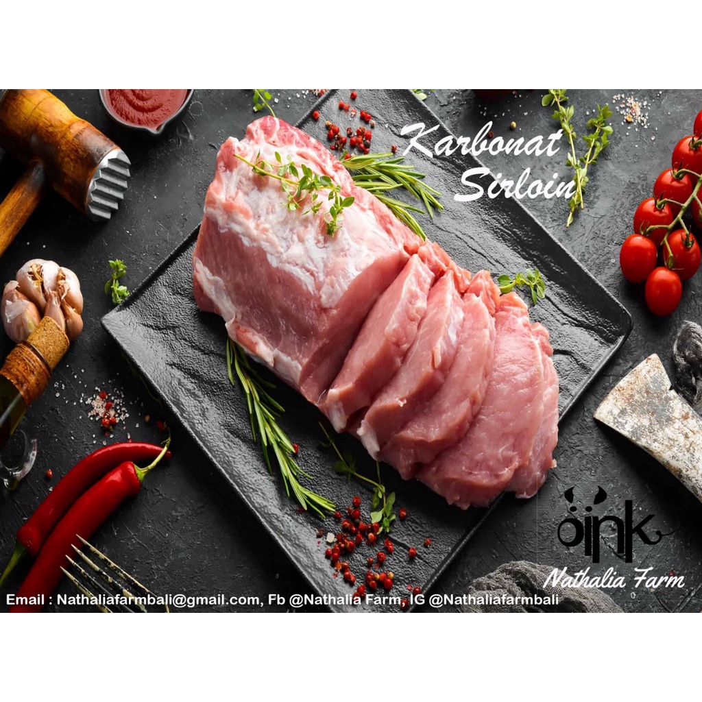 

Pork Loin / Has Luar / Sirloin / karbonat babi - Daging Babi Organik