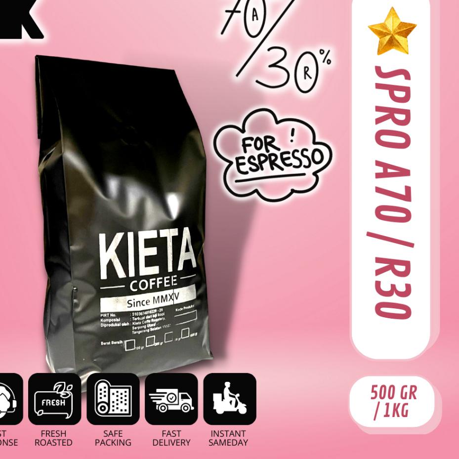 

✫ Biji Kopi 1kg Espresso Blend 70 arabika / 30 robusta ♩