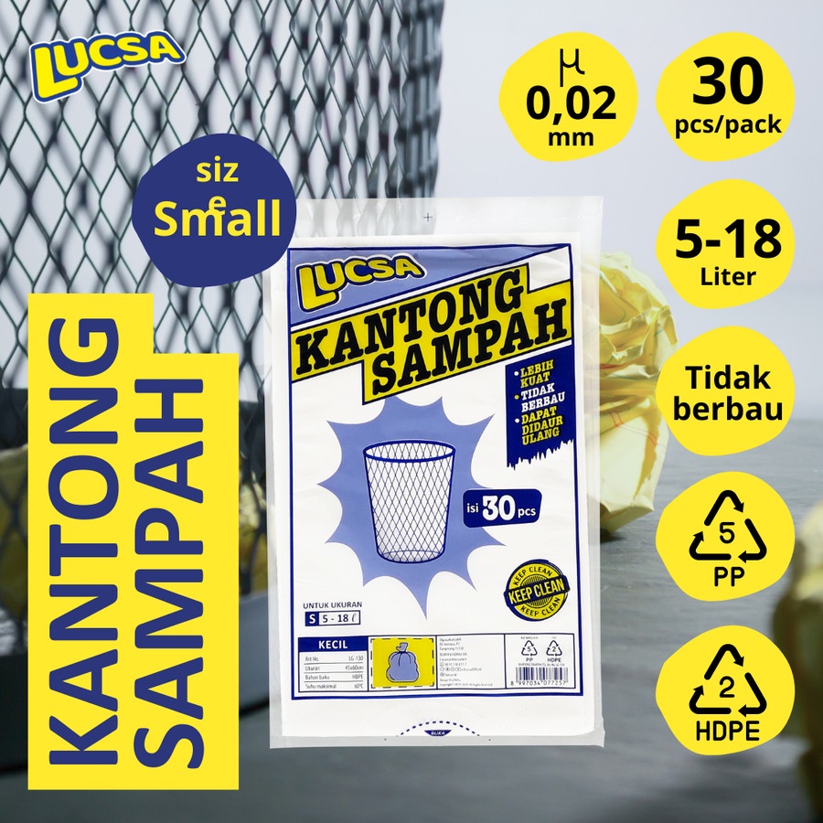 Ktmstore Kantong Sampah S 5-18L Plastik Sampah Bin Liner Garbage Bag Lucsa 130