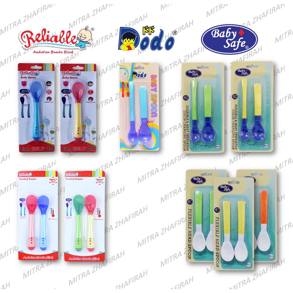 ✅MZ✅ Sendok Sensor Baby Safe isi 2pcs | Sendok Sensor DODO isi 2pcs | Sendok MPASI dengan Sensor Panas isi 2pcs