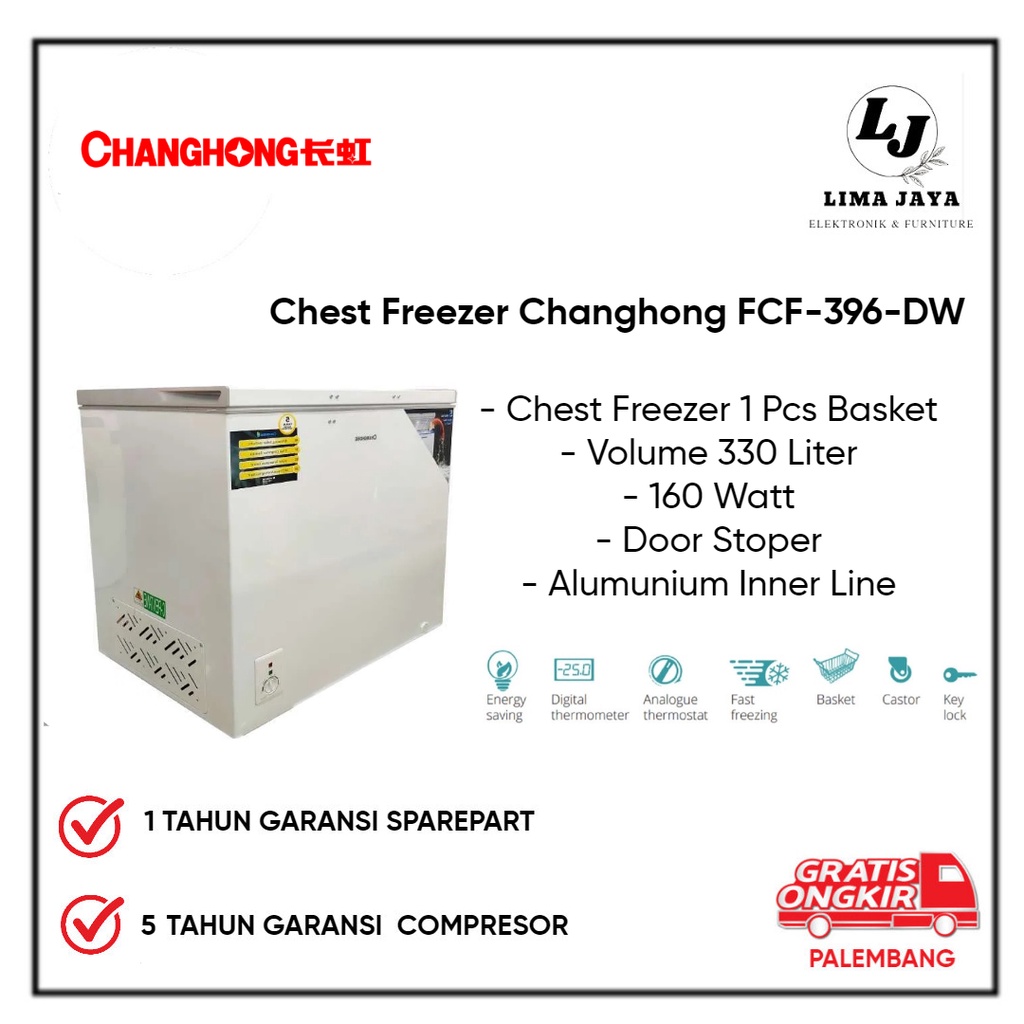 Chest Freezer Changhong FCF-396 Freezer Box Lemari Pembeku Changhong